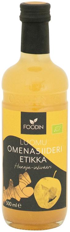 Foodin Omenasiiderietikka hunaja-inkivääri luomu 500ml