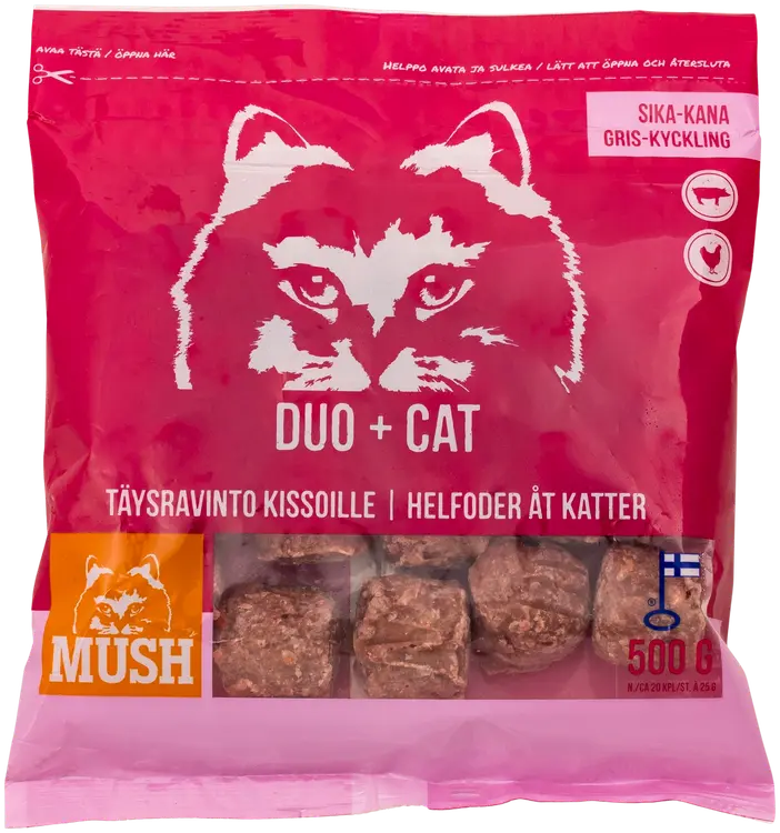 Mush DUO+ Sika-kana Täysrehu kissoille 500g