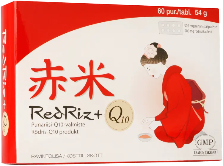 RedRiz+Q10 punariisi-Q10-valmiste ravintolisä 60tabl