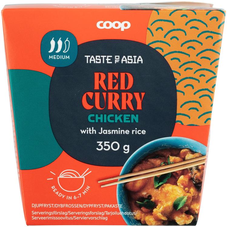 Coop Taste of Asia Red Curry Chicken ateria 350 g pakaste