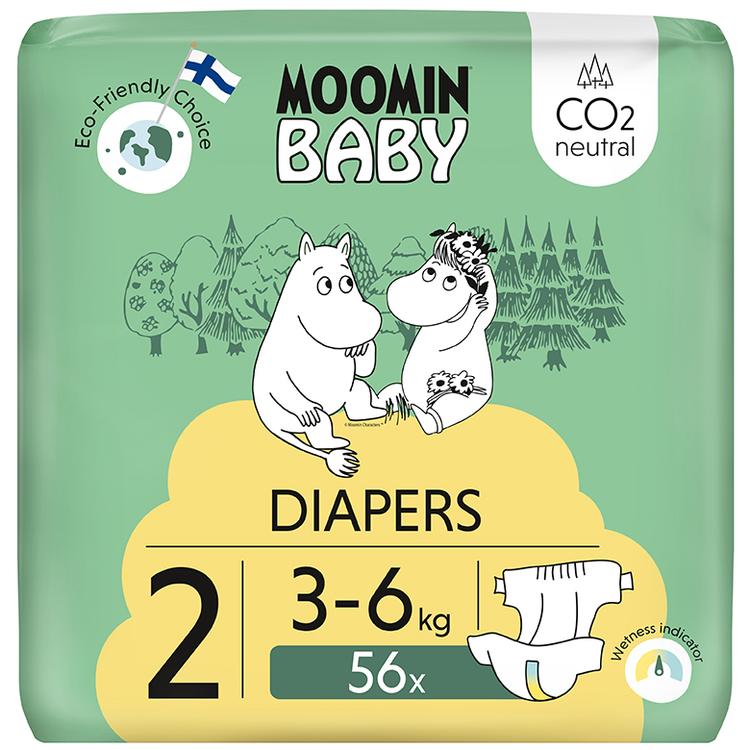Moomin Baby Newborn teippivaippa 2 - 56 kpl 3-6 kg