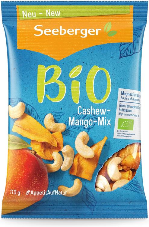 Seeberger 110g Luomu Cashewpähkinä-Mango