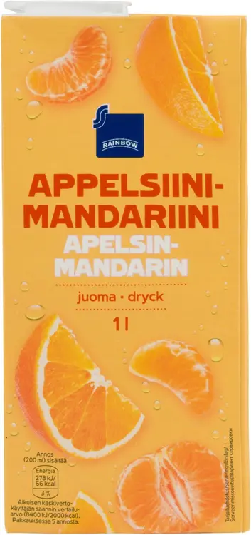 Rainbow Appelsiini-mandariinijuoma 1l