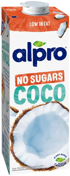 Alpro No Sugars Kookosjuoma, ilman sokereita 1L