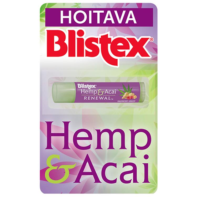 Blistex Hemp & Acai Renewal Raspberry Ginger Vadelma-inkivääri huulivoide 4,25g