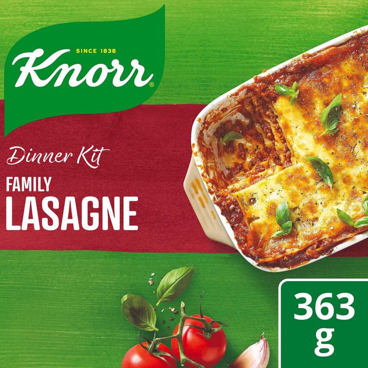 Knorr Family Lasagne Ateria-aines Ei lisättyä sokeria Helppo ja nopea tehdä 363 g 6 annosta