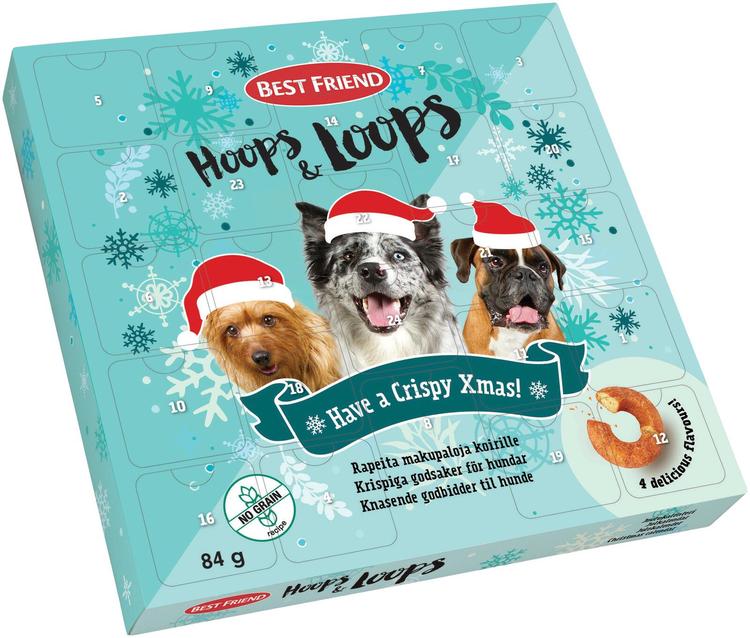 Best Friend Hoops&Loops koiran joulukalenteri 84 g