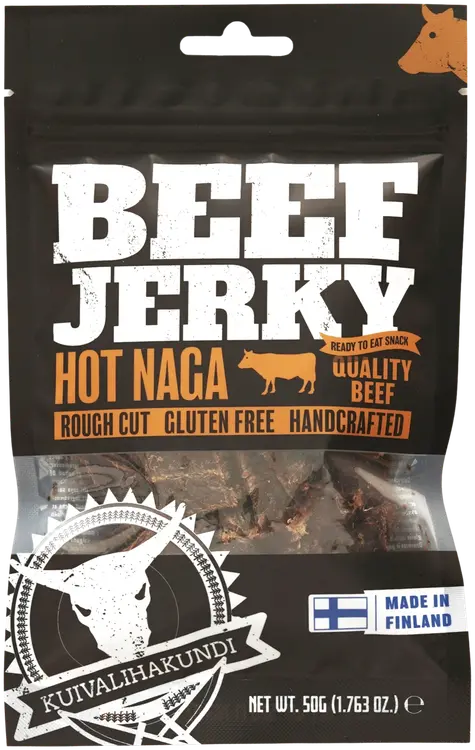 Kuivalihakundi Beef Jerky Hot Naga 50g
