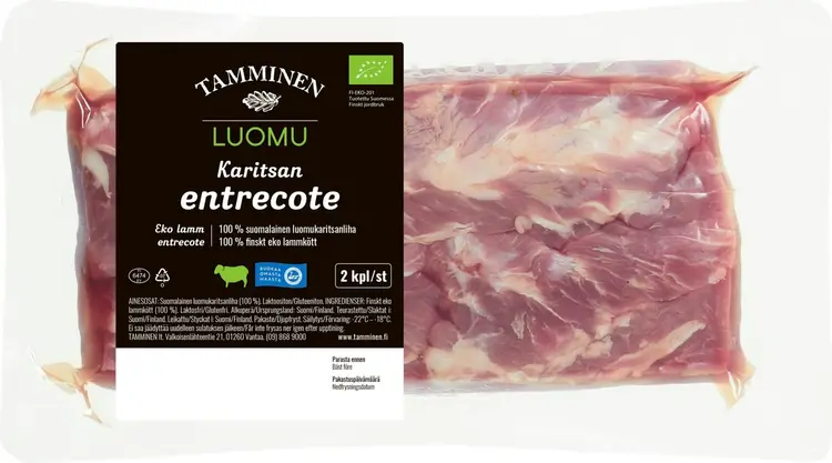 Tamminen luomukaritsan entrecote n500g