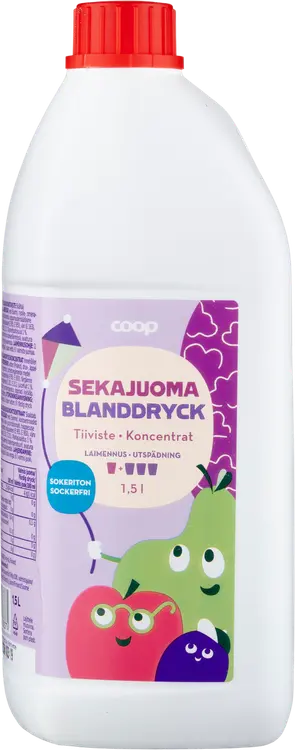 Coop sekajuomatiiviste sokeriton 1+3 1,5l
