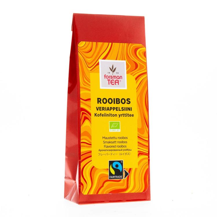 Forsman tea Rooibos Veriappelsiini maustettu rooibos Luomu Reilun kaupan 60 g
