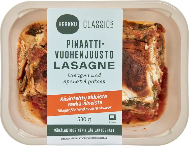 Herkku Classics Pinaatti-vuohenjuustolasagne 380g