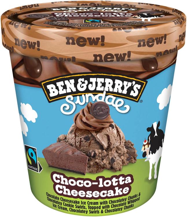 Ben & Jerry's Sundae Choco-lotta Cheesecake Jäätelö 427ml/345g