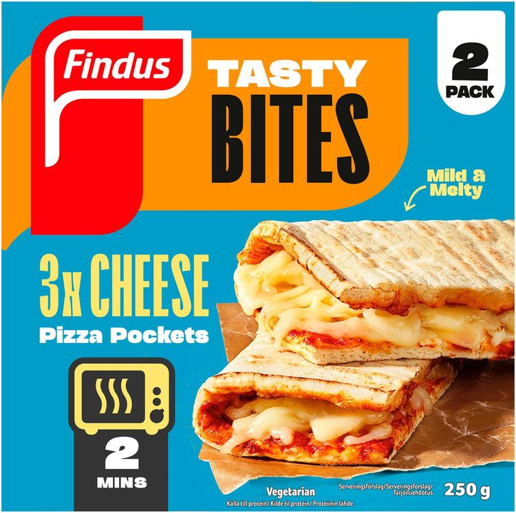 Findus Pizza pockets 3 Cheese 250g, pakaste