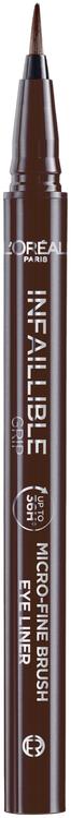 L'Oréal Paris Infaillible Grip 36H Micro-Fine eyeliner 02 Smokey Earth nestemäinen silmänrajausväri 0,4g