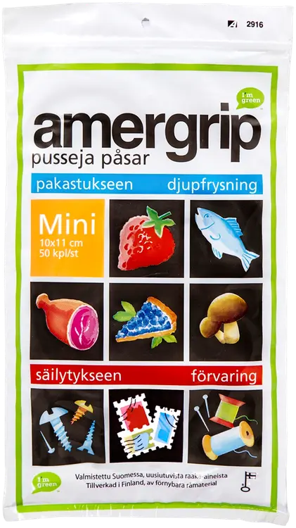 AMERGRIP 50KPL/MINI 0,2 L GREEN PE PUSSI