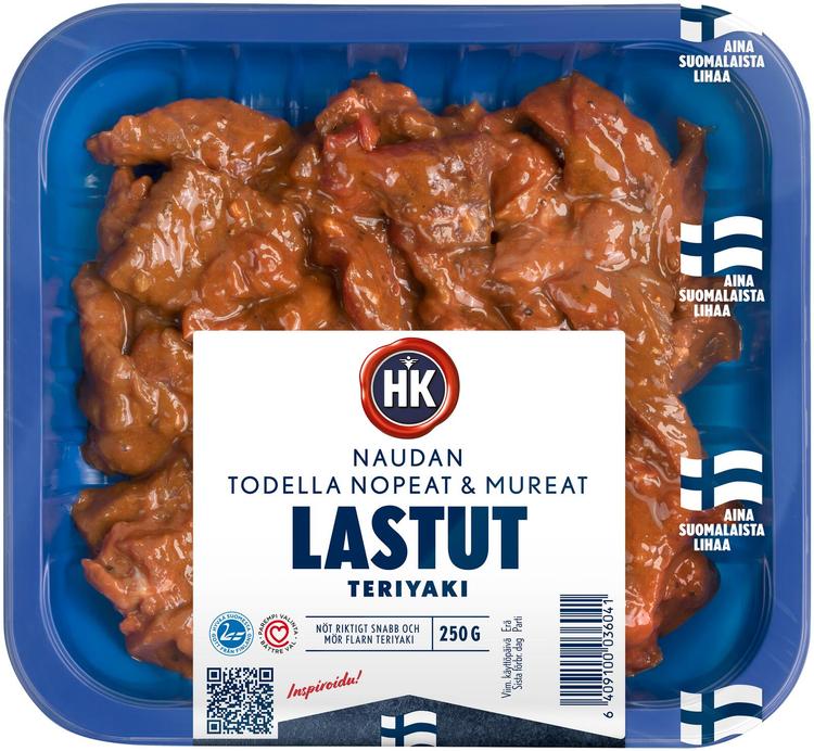 HK Naudan Todella nopeat mureat lastut 250g Teriyaki