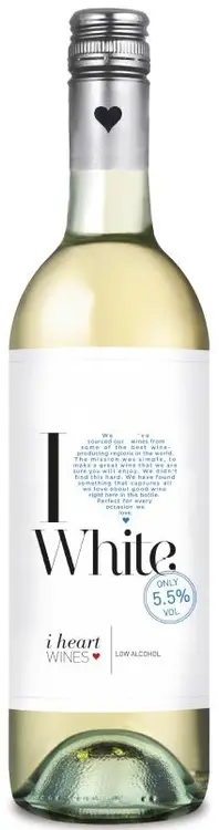 I Heart White 5,5 til-% 0,75 L pullo