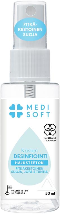 Medisoft Käsidesinfiointisuihke pitkäkestoinen suoja 50ml hajusteeton