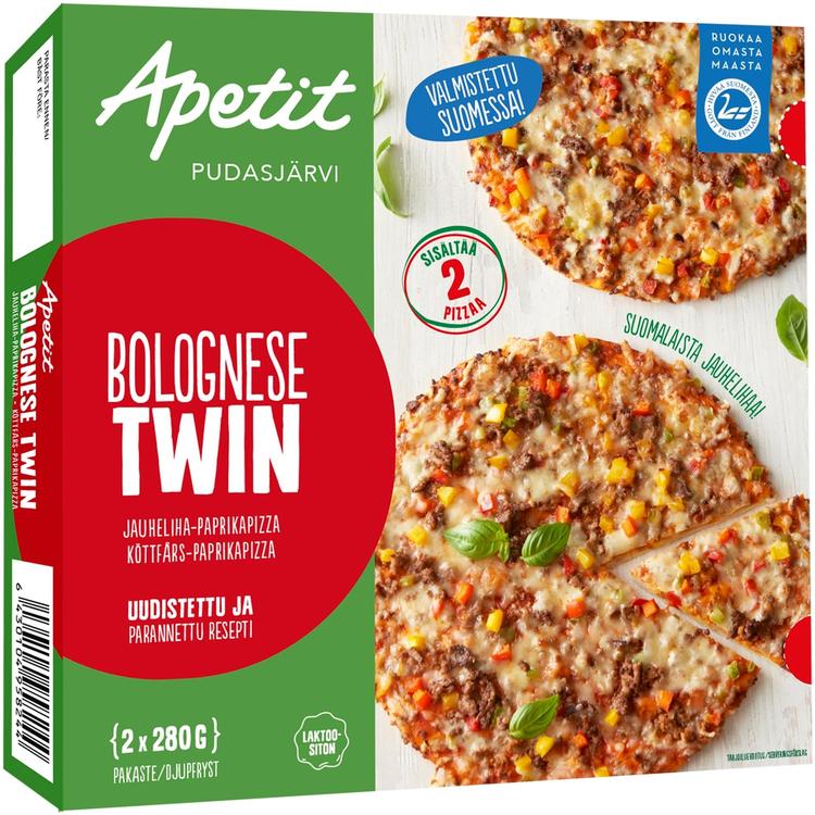 Apetit Bolognese Twin jauheliha-paprikapizza pakaste 2x280g
