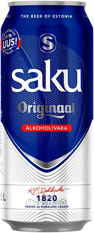Saku Originaal alk.vaba õlu, 500ml