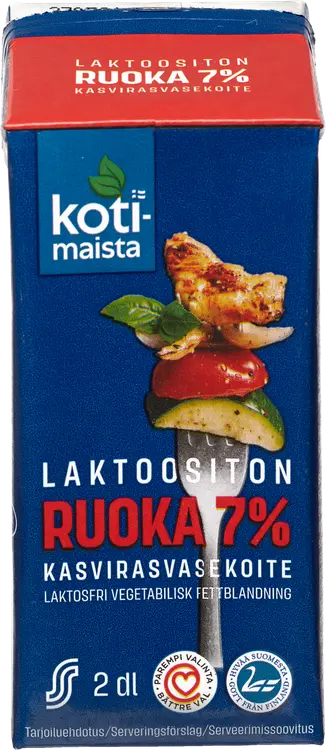 Kotimaista Laktoositon ruoka 7% kasvirasvasekoite