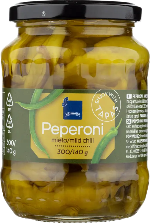 Rainbow peperoni mieto kokonainen 300/140 g