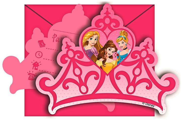 Disney Prinsessat kutsukortti 6kpl