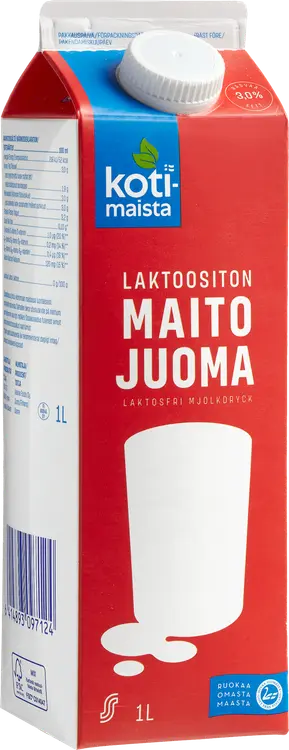 Kotimaista laktoositon 3% maitojuoma 1 L ESL