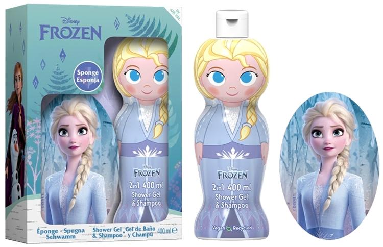 Frozen II Lahjapakkaus suihkusaippua & shampoo 2 in 1 400 ml + sieni