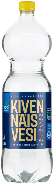 Kotimaista Kivennäisvesi sitruuna kevyesti hiilihapotettu 1,5l