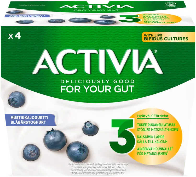 Danone Activia Mustikkajogurtti 4x125g
