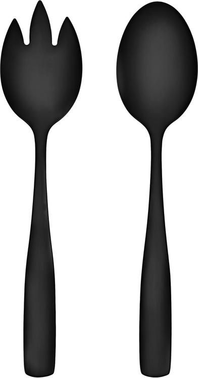 Maku basic salaattiottimet terästä matta musta