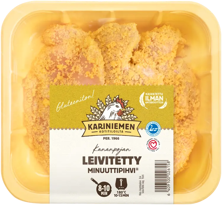 Kariniemen Kananpojan Minuuttipihvi® leivitetty 320 g