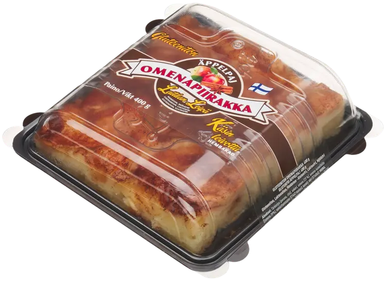 Laitilan Leipä Gluteeniton Omenapiirakka 400 g Laktoositon, Maidoton, jossa reilusti omenaa