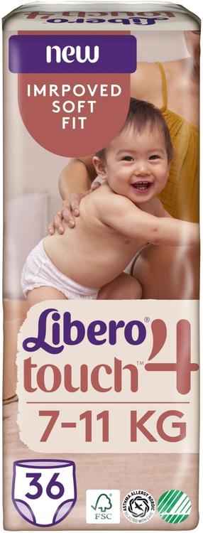 Libero Touch housuvaippa koko 4, 7-11 kg, 36kpl