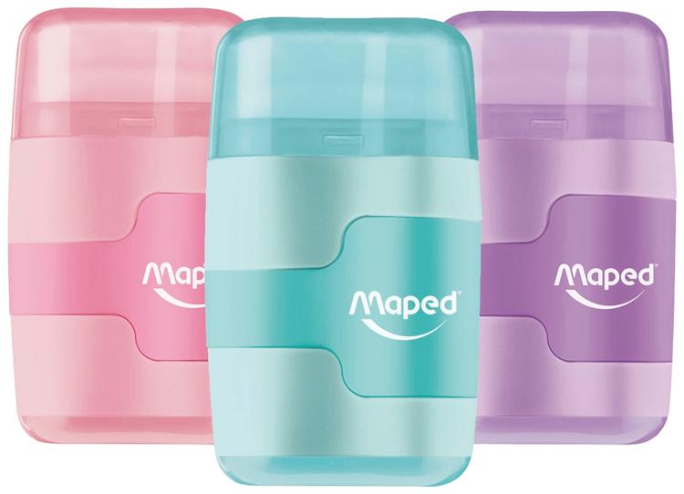 Maped Teroitin/pyyhekumi DUO Pastel, erilaisia