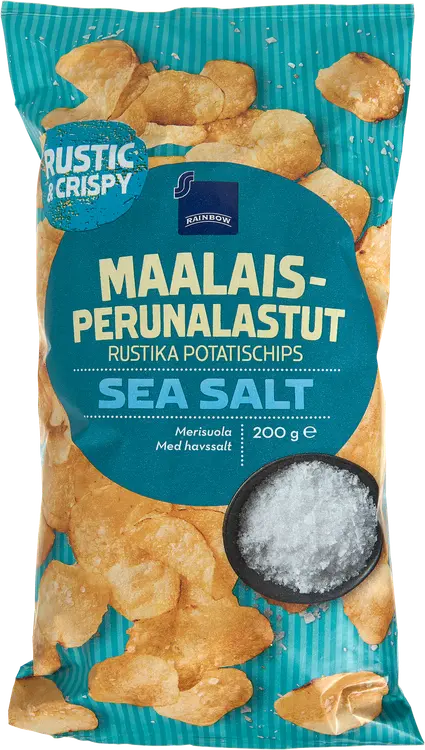 Rainbow maalaisperunalastut merisuola 200 g