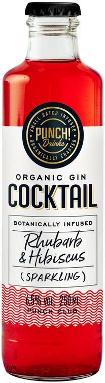 Punch! öko gini kokteil rabarber ja hibisk  muu alkohoolne jook 6,5%, 250 ml