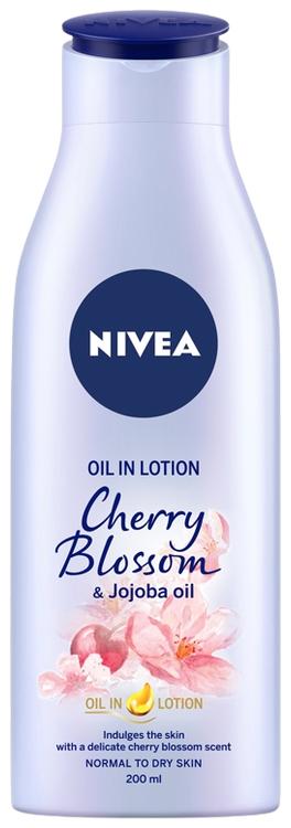 NIVEA 200ml Oil In Lotion Cherry Blossom & Jojoba Oil -vartalovoide