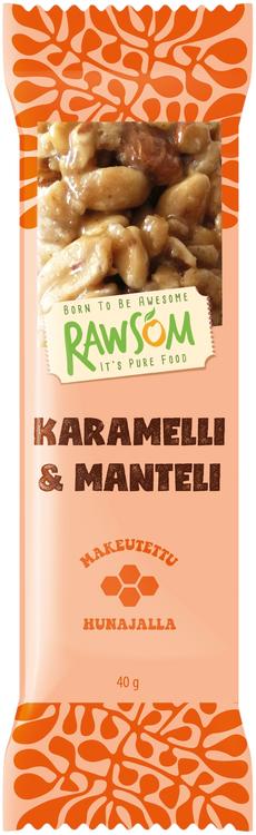Rawsom pähkinäpatukka karamellinmakuinen ja manteli 40 g