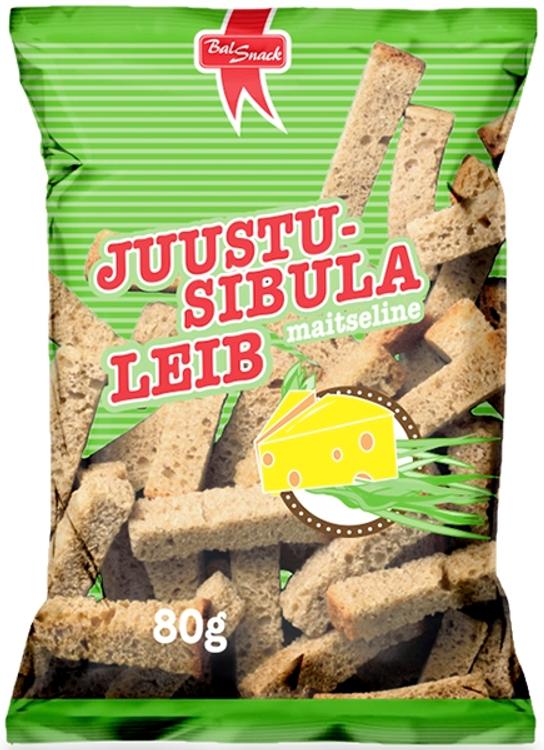 Balsnack juustu-sibulamaitselised leivad 80 g