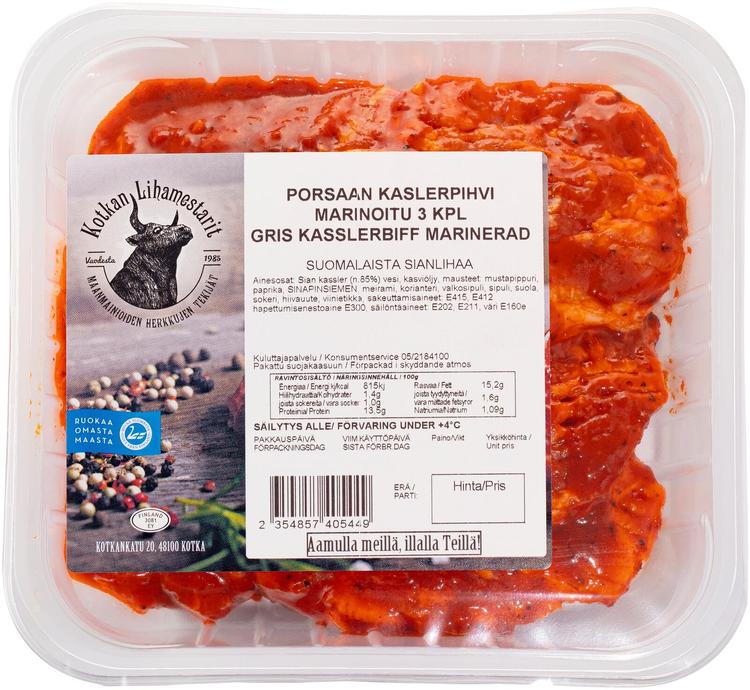 Porsaan Kaslerpihvi Marinoitu