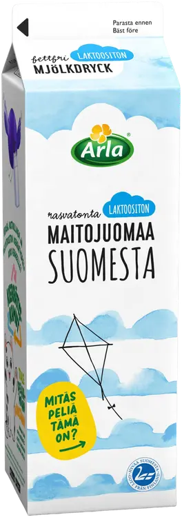 Arla Laktoositon rasvaton maitojuoma 1 L Suomi ESL