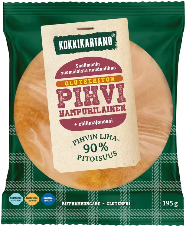 Kokkikartano Pihvihampurilainen gluteeniton 195g