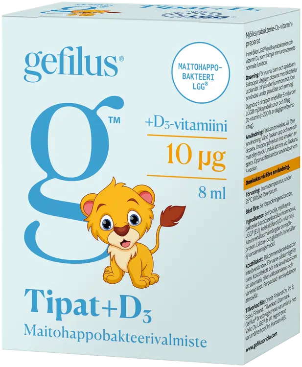 Gefilus Tipat+D3 maitohappobakeerivalmiste ravintolisä