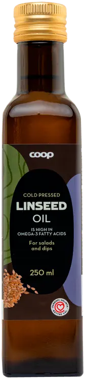Coop kylmäpuristettu pellavansiemenöljy 250 ml