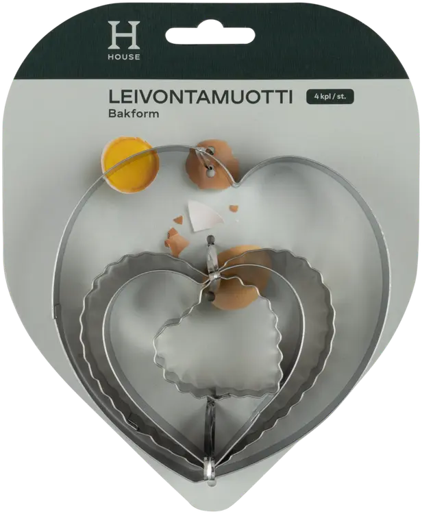 House leivontamuottisetti Sydän 4 kpl