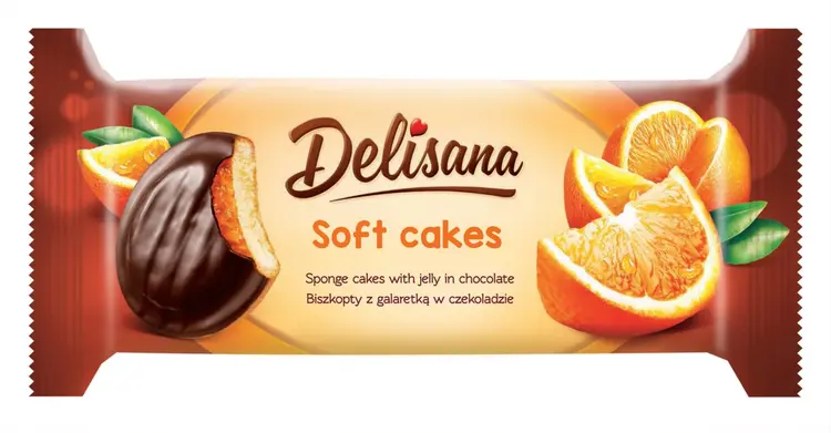 Delisana Soft Cakes pehmeä leivoskeksi appelsiini 135g