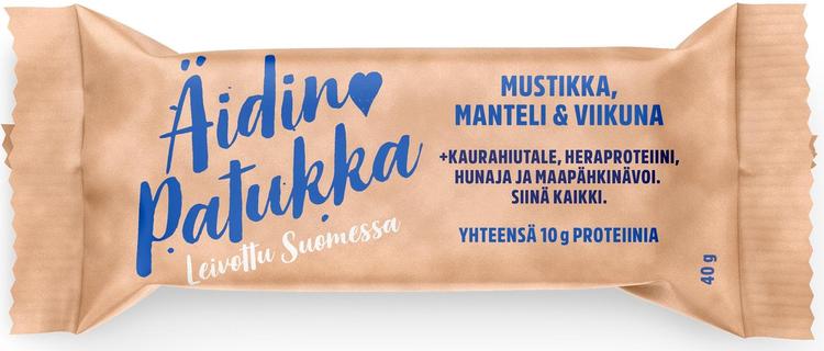 SportLife Foods - Äidin patukka 40g Mustikka-manteli-viikuna välipalapatukka